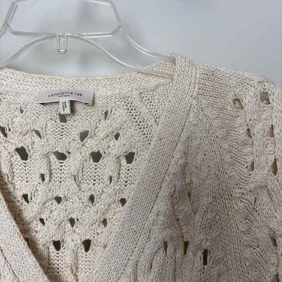 Lafayette 148 Cloud Linen & Cotton Infinity Cable Knit - Picture 2 of 6